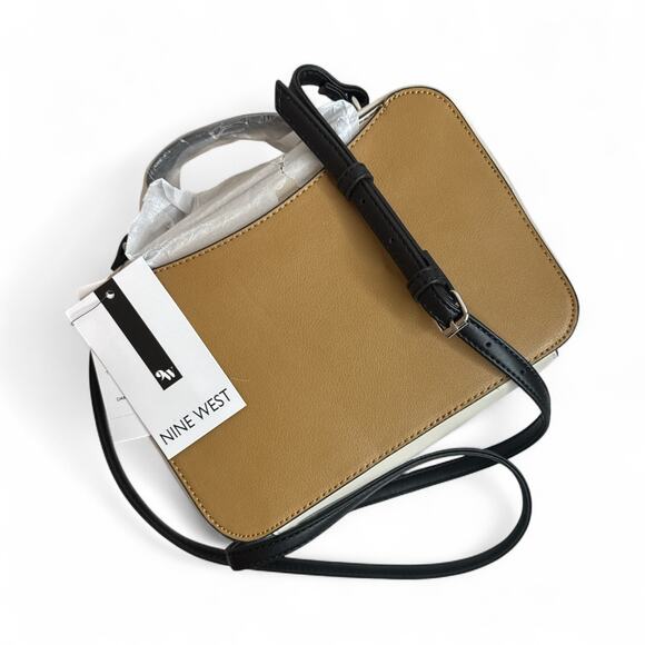 Nine West Nadette Mini Crossbody Dark Camel NWT - Picture 2 of 7